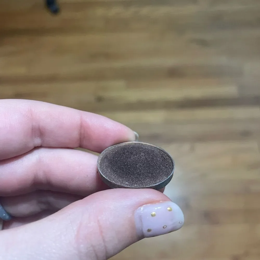 Makeup Geek Steampunk Eyeshadow cool toned dark brown shimmer discontinued